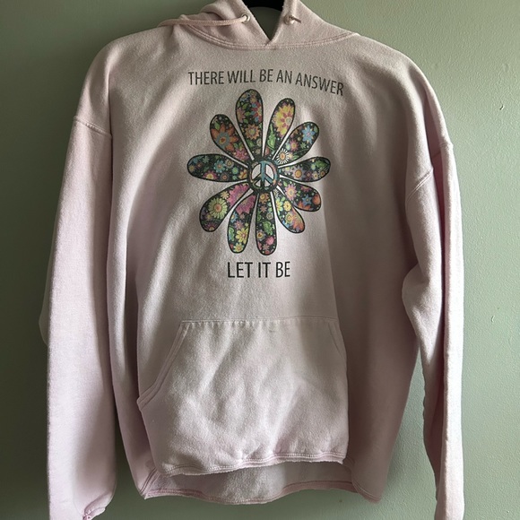 Vintage Pink Let it Be Hoodie - Picture 1 of 4